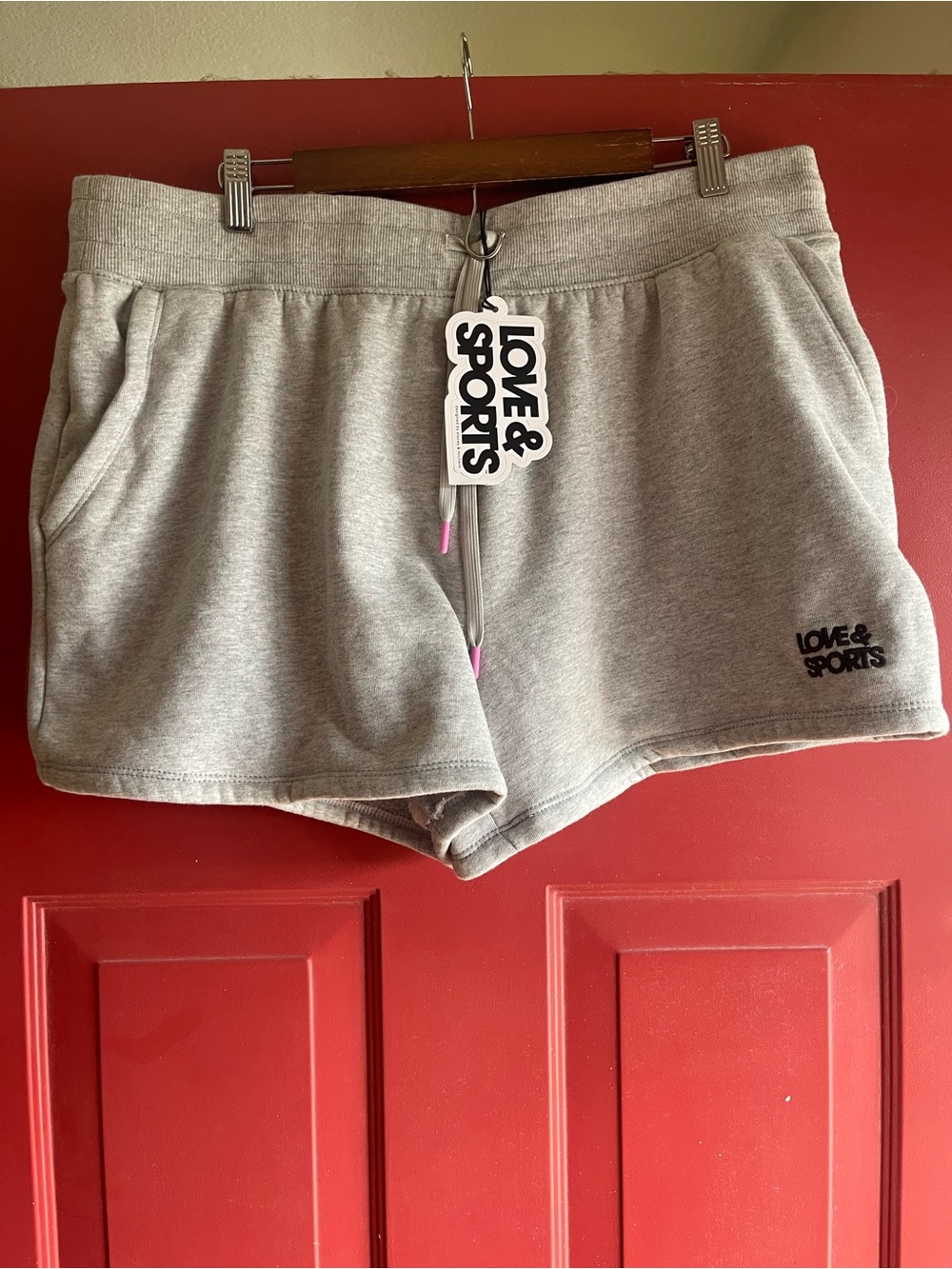 Love & Sports Women's Light Gray Athletic Shorts